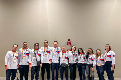 la delegación de la lai del baloncesto 3x3 con los integrantes de la upr de río piedras están listo para el torneo de fisu américa.jpg (suministrada)