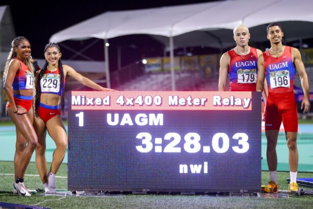 los taínos y las taínas de la uagm imponen nueva marca en 4x400 mixto y cierran líderes en las justas de atletismo.jpeg (fabian meza lai)