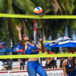 este viernes se jugó la fase de grupos en la rama femenina del torneo de voleibol de playa en el festival deportivo de la lai. (luis f. minguela lai) 2