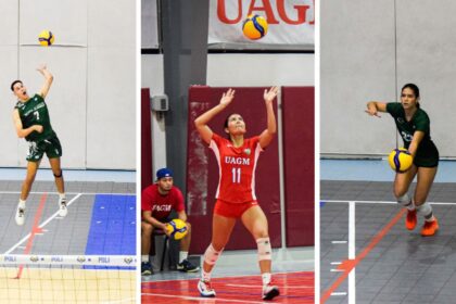 el recinto universitario de mayagüez y las taínas de la uagm dominan el voleibol de la lai. (montaje lai)